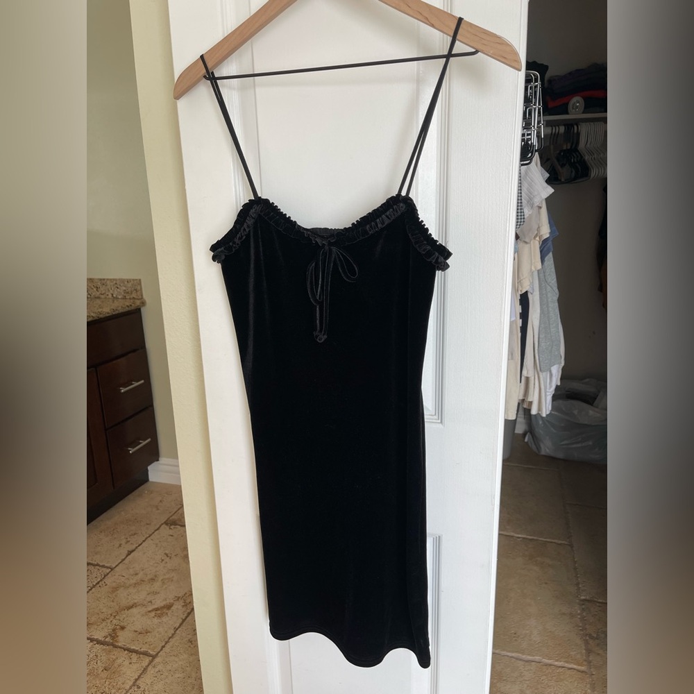 Urban Outfitters Black Velvet Dress